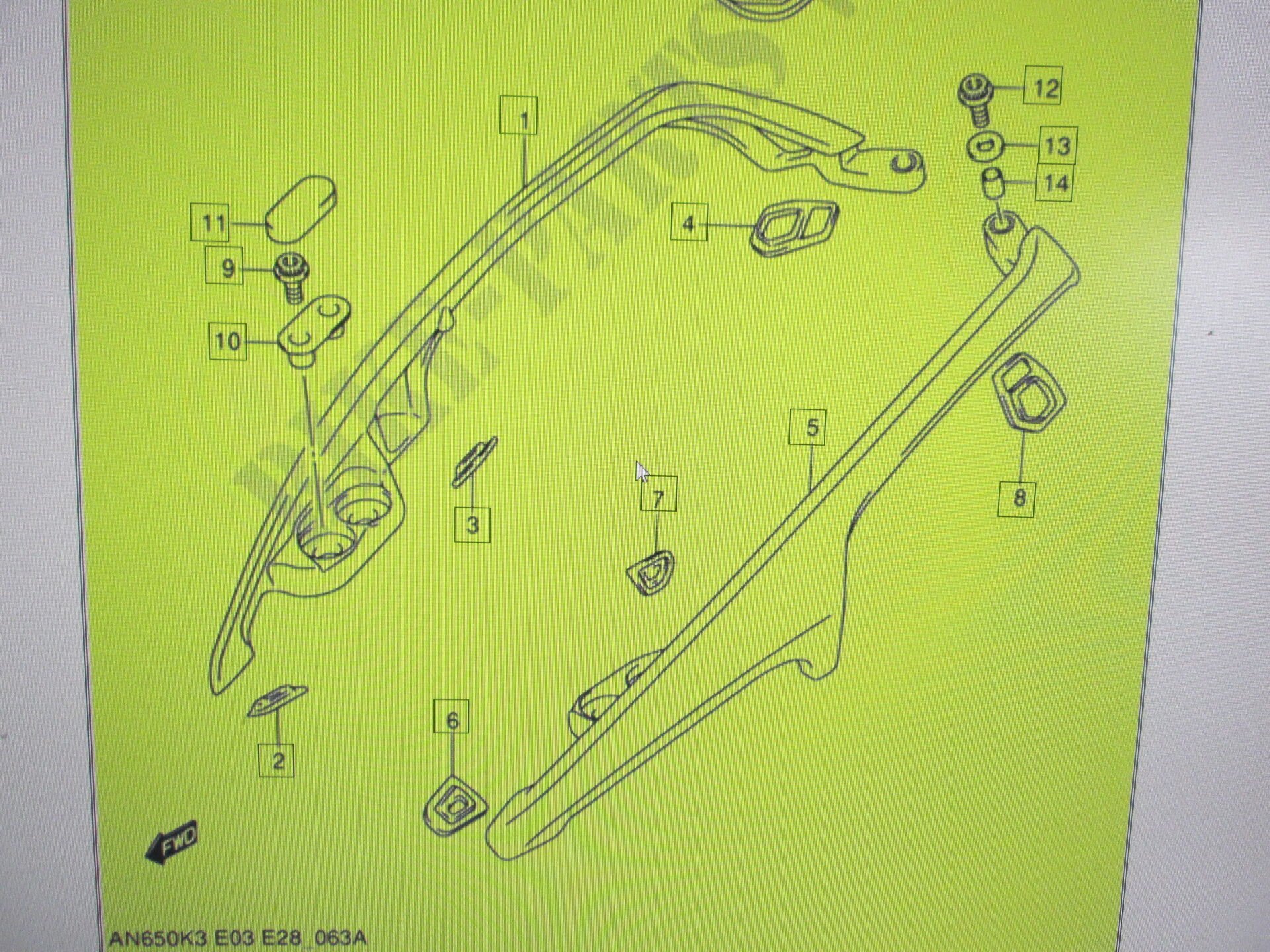 Suzuki AN 650 Burgman Sağ Arka Tutamak