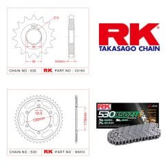 Yamaha YZF R1 1998-2003 RK Zincir Dİşli Seti 486-184