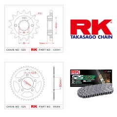 Honda XRV 750 Africa Twin 93-03 RK  Zincir Dişli Seti 486-130