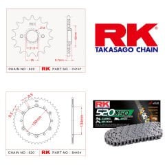 Kawasaki KLX 250 2009-2016 RK Zincir Dişli Setİ 486-250