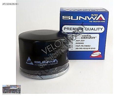 Aprilia Gilera Piaggio Peugeot Malaguti 400/500  Sunwa Yağ Filtresi 308-331 / HF184