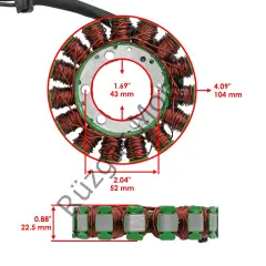 Kawasaki ZX-6R Ninja , ZX636r 2013-2015 Statör Altarnatör Stator Sargı